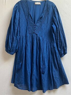 Band of the Free Peasant Dress Size Medium Textured Woven